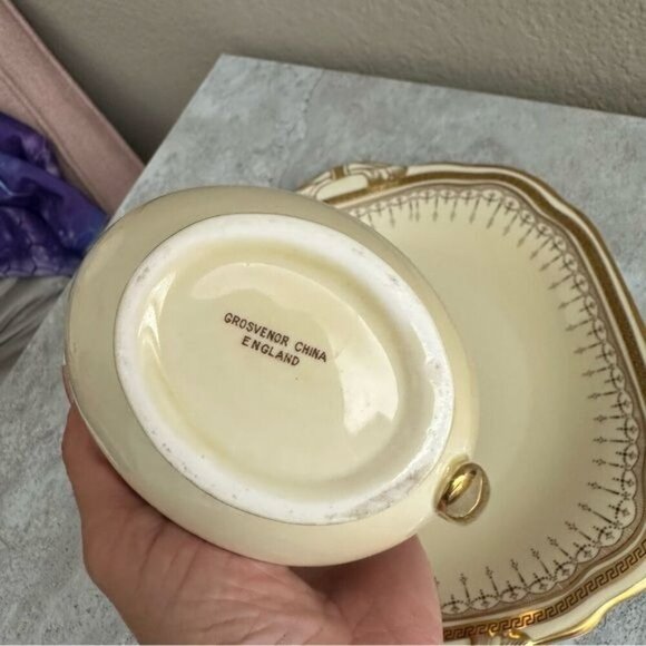 Jackson & Gosling Grosvenor China Milk Jug, pattern # 8369 Porcelain Creamer Set - Picture 7 of 8